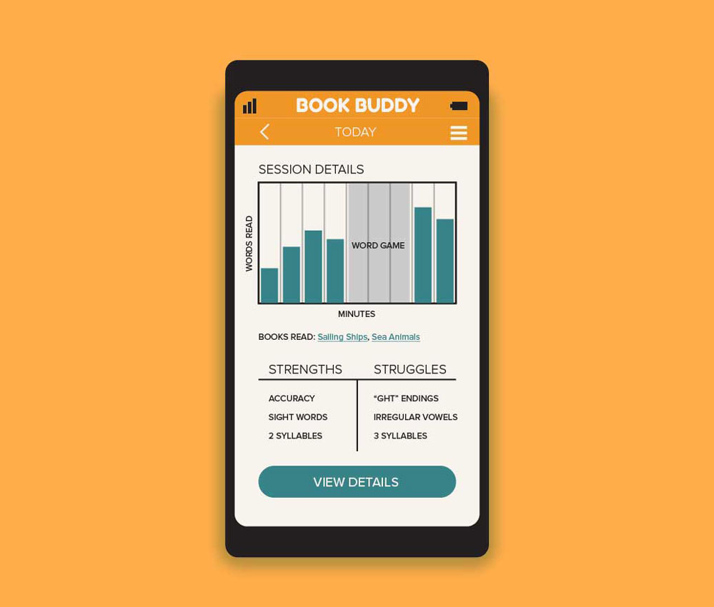 image of the Book Buddy companion app screen