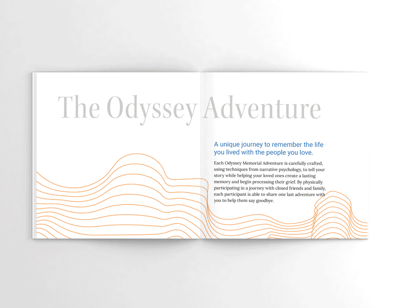 an image of an iPad featuring the Odyssey Memorial planning tool UI